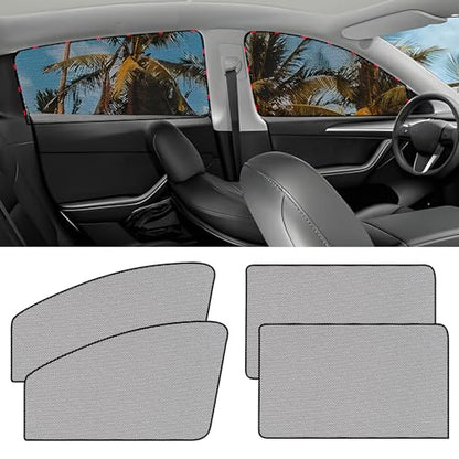 ZATOOTO Car Window Shade for Baby Car Sun Shade Side Window Breathable Mesh Sun Blocker for UV & Heat Glare Free Universal for Most Cars Easy Magnetic Installation Perfect for Camping Travel Napping - size: 6#Mesh 4pack kit