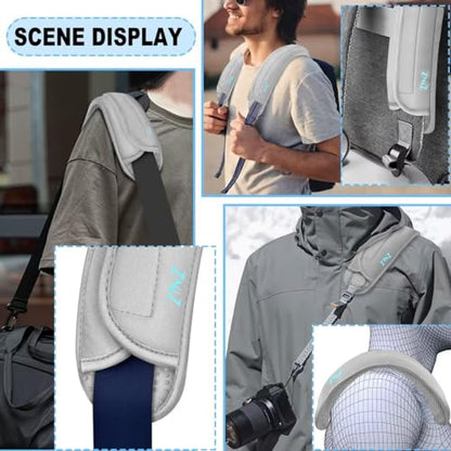 ZINZ 2-Pack Universal Shoulder Pad with Ultra Thick Cushion for Bag Luggage Bag Crossbody, Plus Long & Anti-Slip & Breathable,Grey - color: Grey