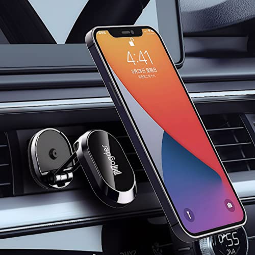 Car Dash Magnetic Phone Holder - Highly Adjustable, Universally Compatible, Works with All Cell Phones