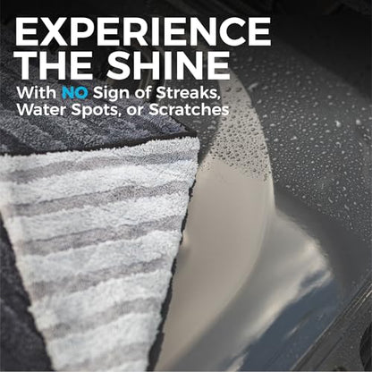 The Rag Company Gauntlet Car Drying Towel, Ultra-Absorbent 70/30 Blend Korean Microfiber, Dries Vehicles Faster Without Scratching, 900 GSM, 30x36 Inches, Ice Grey/Grey, 1-Pack - size: 30in x 36in