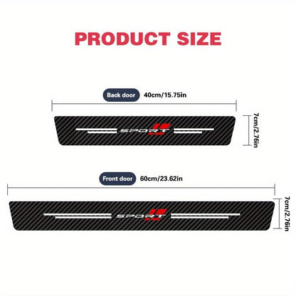 4 Pcs Car Sill Protector Door Edge Protectors for Ford Ranger 2022-2025, Door Sill Stickers Sealing Strips Step Decals Anti-Collision Adhesive