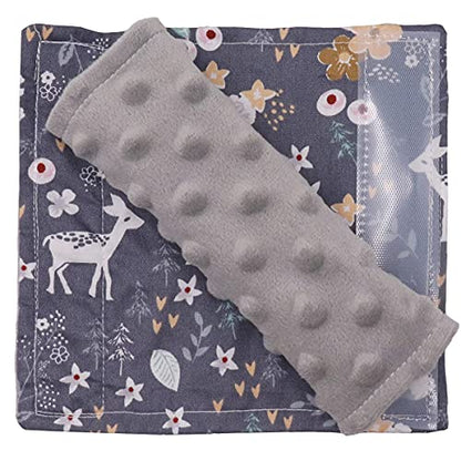DILIMI Baby Car Seat Neck Cover, 2Pcs Carseat Belt Cover Pad, Shoulder Strap Protectors, Seat Belt Covers Cushion for Boy Girl (Grey Flower Deer) - color: Grey Flower Deer