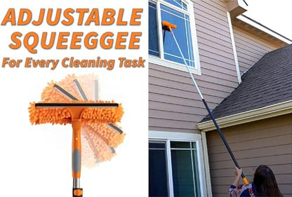 30 ft Window Washing Kit with Extension Pole (36+ Foot Reach) // Window Cleaning Tool & Window Washer Squeegee with Telescopic Extension Pole // Best Indoor Outdoor Window Washing Equipment - size: 30 feet