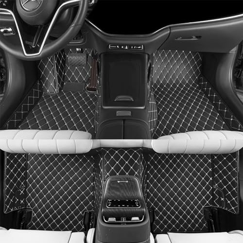 Luxury car Floor mats are for 99% of Vehicle Models,All Weather car Floor mats Provide Comprehensive Protection for Vehicles,Floor mats for car Personalized Customization! (Black White) - color: Black white