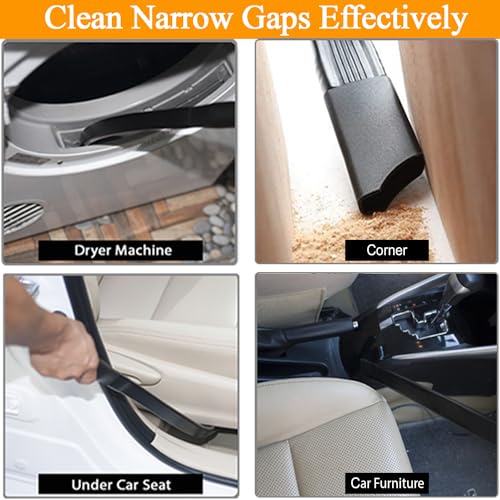 Flexible Crevice Tool for Dyson V7 V8 V10 V11 V15 Gen5 Cordless Vacuums - Vacuum Accessories & Attachments for Dryer Vent, Car Detailing and Corners Cleaning - Dryer Vent Cleaner Kit