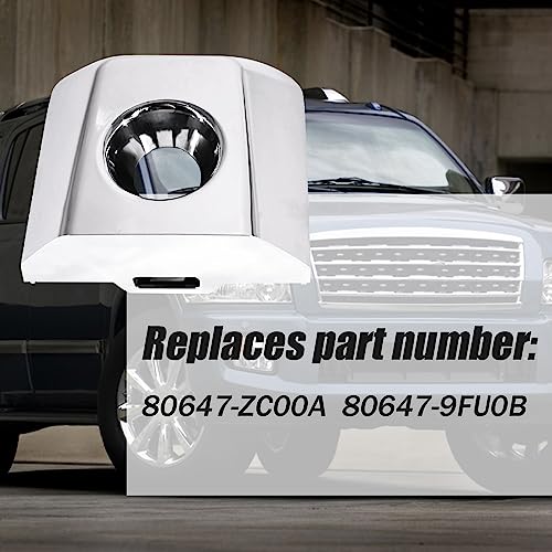 Chrome Door Handle Keyhole Frame Cover Compatible with 2004-2019 Armada Titan 80647-ZC00A 80647-9FU0B