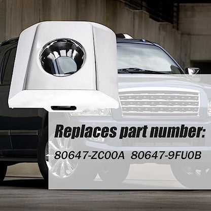Chrome Door Handle Keyhole Frame Cover Compatible with 2004-2019 Armada Titan 80647-ZC00A 80647-9FU0B