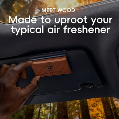 Car Air Freshener Natural Essential Oil Scent, Odor Eliminator and Purifier, Sun Visor Clip Air Freshener for Car(Refill - 3 Pack - Amber-Coconut-Pine)