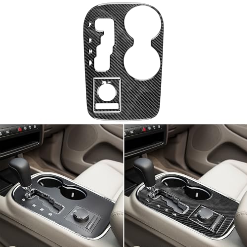NVCNX Real Premium Carbon Fiber Accessories for Dodge Durango 2011-2013 2012 Car Center Console Gear Shift Panel Cover Interior Trim Kit Sticker Decal 2PCs for 8-cylinders Style C - color: 2011-2013 Center Console Gear Shift Panel Trim - C