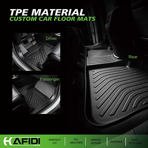 HAFIDI® Floor Mats Fit for 2013-2018 Dodge Ram 1500/2500/3500 Crew Cab & 2019-2024 Dodge Ram 1500 Classic Crew Cab, All Weather Car Floor Liners, Fits 1st & 2nd Row Full Set Custom Accessories, Black - style: 10) For Ram 1500/2500 2013-2018 Floor Mats