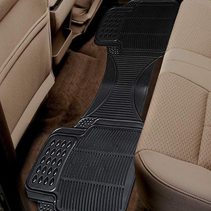 Vaygway Car Floor Mat Runner - Rubber Rear Floor Mat Liner - Black Back Seat Liner - Auto Trimmable Universal Fit Rug for Vehicle - style: Rubber Liner Mat