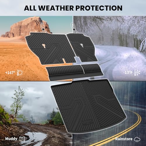 LASFIT Cargo Mat with Backrest Mat for Honda CR-V 2026 2025 2024 2023 (Gasoline Only), All Weather Custom Fit TPE Trunk Mat Trunk Liner Cargo Liner with Seatback Mat (Lower Position) - style: 2）For Honda CR-V | 2023-2026 | Cargo Mat with Backrest Mat (Low