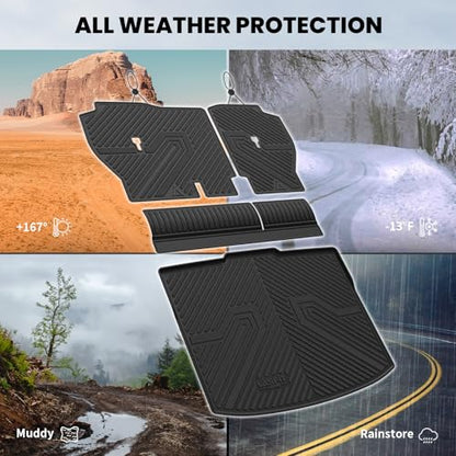 LASFIT Cargo Mat with Backrest Mat for Honda CR-V 2026 2025 2024 2023 (Gasoline Only), All Weather Custom Fit TPE Trunk Mat Trunk Liner Cargo Liner with Seatback Mat (Lower Position) - style: 2）For Honda CR-V | 2023-2026 | Cargo Mat with Backrest Mat (Low