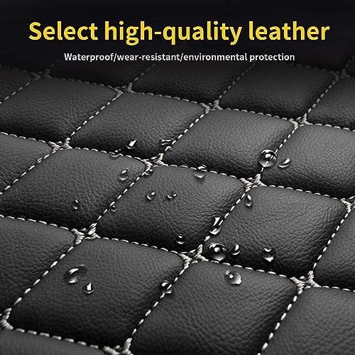 Custom Making Car Floor Mats for 96% Car Model Luxury Leather All Weather Waterproof Anti-Skid Full Coverage Liners (Yellow) - color: yellow