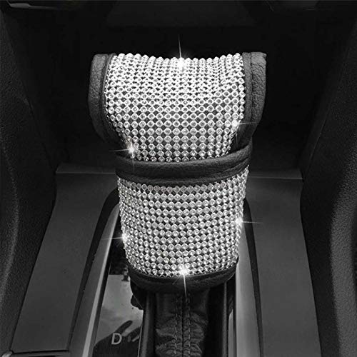 Bling Bling Auto Shift Gear Cover, Luster Crystal Car Knob Gear Stick Protector Diamond Car Decor Accessories for Ladies - color: Shift Gear Cover