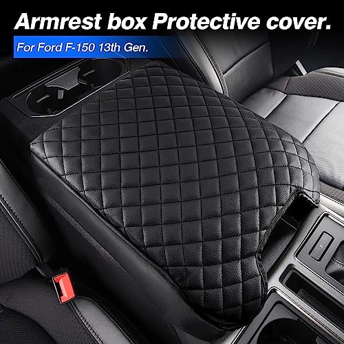 Autorder Center Console Cover for 2015-2020 Ford F150 /2017-2022 F250 F350 F450 /2018-2024 Expedition Accessories Armrest Cover Anti-Scratch Middle Console Pad Armrest Protector(Bucket Seat ONLY) - size: 15-20 Ford F150