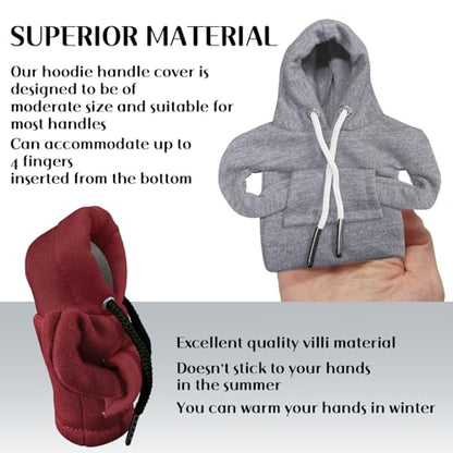 VVAG Gear Shift Hoodie, Car Gear Shift Cover, Universal Fit Knob Cover Gift (Red+Grey), 878 - color: Red+Grey
