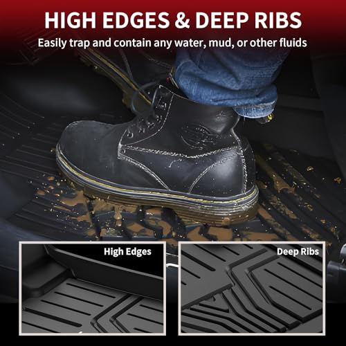 LASFIT Floor Mats for Honda Odyssey 2026 2025 2024 2023 2022 2021 2020 2019 2018 Mini Passenger Van, All Weather TPE Car Liners,1st & 2nd & 3rd Row (EX-L/Elite/Touring/Sport-L/Sport/EX/LX) - style: 7）For Honda Odyssey | 2018-2026 | 1st & 2nd & 3rd Row