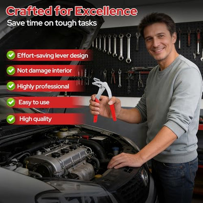 Car Buckle Pliers and Disassembly Tools, Without Damage Panel Buckle Removal Pliers，Removes Plastic Clips, Buckles, Rivets,Professional Trim Clip Remover-2. - size: 2PC