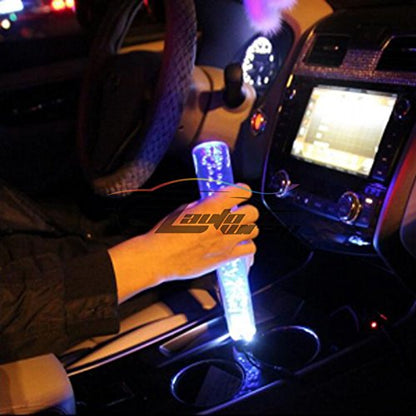 EZAUTO WRAP LED Light RGB Shift Knob Stick Crystal Transparent Bubble Gear Shifter 15cm - color: Clear w/ RGB LED LIGHT, size: 15cm