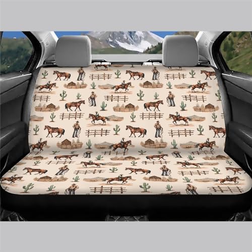 Western Cowboys Truck Bench Seat Cover Western Car Accessories for Women Split 2 Pack Rear Seat Covers for SUV Sedan - color: 1 Western Cowboys 2