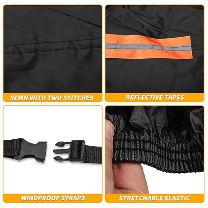 Waterproof All-Weather Universal Car Cover with Right Side Zipper, 190T Polyeste Black Blue Fits for Sedan 185" to 192" Length - size: Fit for Sedan Length 185" to 192"