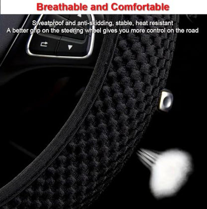 Hiflyer Car Steering Wheel Cover Women & Men, Universal 14.5-15 Inch Steering Wheel Covers, Soft Microfiber Car Wheel Cover Car Stuff Car Accessories Interior (Violet) - color: Violet