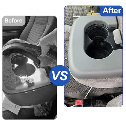 Center Console Cover Cup Holder Armrest Replacement Pad Compatible with Ford F150 1997-2003 Grey (Hard Plastic NOT Padded) - color: Grey, size: 1997-2003