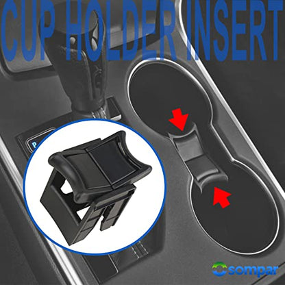 Osompar Center Console Cup Holder Insert Divider Compatible with 2012-2017 Toyota Camry 2016-2021 Tacoma Replaces 55618-06050 - size: 16-21 Tacoma & 12-17 Camry