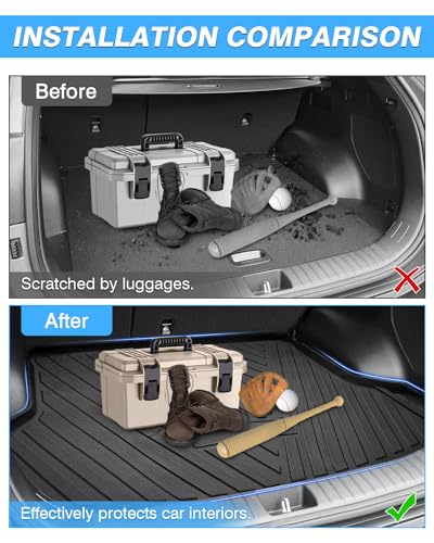 Powerty Trunk Mat for 2021-2025 2026 Kia Seltos Accessories Cargo Mats TPE All Weather Cargo Liner Heavy-Duty Trunk Liners(Just Fits Without Subwoofer)(No SX Turbo Models) - size: Cargo Mat｜For｜21-26｜Kia Seltos