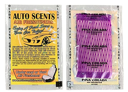 Individually Wrapped - Professional Car Air Freshener Pads - Remove Smells & Add Ambience (15 Per Pack) (Piña Colada) - color: Piña Colada