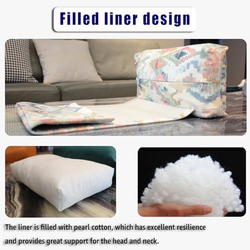 Non-Slip Head Pillow for Recliners - Neck Support Cushion with Velvet Cover for Pain Relief at Home, Office and Travel (Boho) - color: Boho