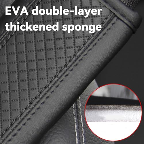 2PCS Car Seat Belt Cover, Soft Shoulder Strap Covers Harness Pads, Safety Leather Seatbelt Comfort Driving Cushion Protect Your Shoulder and Neck Universal for Car, SUV,Truck (Black) - color: Black