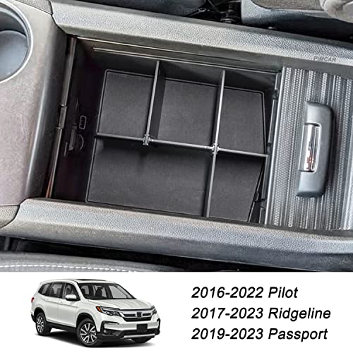 PIMCAR Compatible with Honda Pilot 2016-2022/Honda Ridgeline 2017-2023/Honda Passport 2019-2023 Center Console Organizer Insert Armrest Divider Accessories - size: Armest Divider