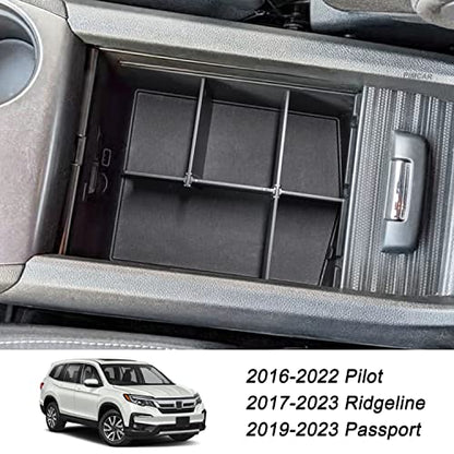 PIMCAR Compatible with Honda Pilot 2016-2022/Honda Ridgeline 2017-2023/Honda Passport 2019-2023 Center Console Organizer Insert Armrest Divider Accessories - size: Armest Divider
