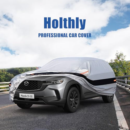 10 Layers SUV Car Cover Custom Fit for Mazda CX-5 CX5 CX-50 CX50 (2012-2024) Waterproof All Weather for Automobiles, Outdoor Full Cover Rain Sun UV Protection.Silver - size: Custom Fit for Mazda CX-50/CX-5