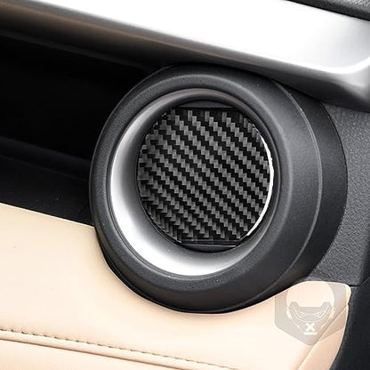 NVCNX Real Premium Carbon Fiber Car Dashboard Sides Air Vent Outlet Cover Compatible with Toyota RAV4 2013 2014 2015 2016 2017 2018 Interior Dash Trim Accessories Black - color: Dashboard Sides Air Vent