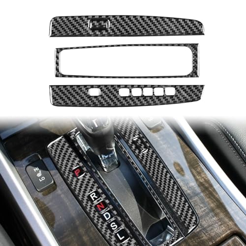 Carbon Fiber Gear Shift Panal Cover Stick Shifter Cap Cover Compatible with Honda Accord 9th Gen 2013 2014 2015 2016 2017 - color: Black 67
