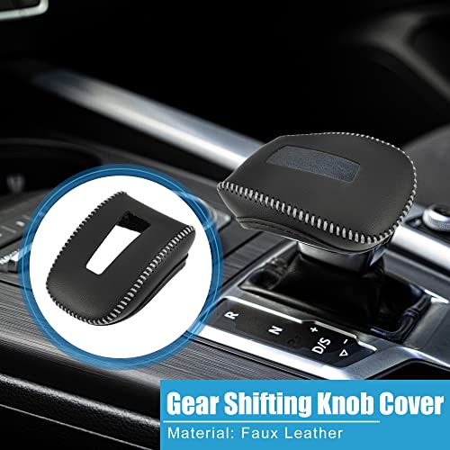 Gear Shifting Knob Cover Automatic Transmission Lever Trim for Mitsubishi Outlander PHEV GN0W GN Series 2022-2023 Faux Leather Black Gray - color: Gray