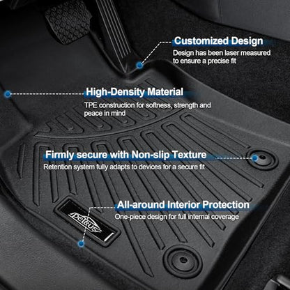 Peleus Floor Mats for Mazda CX-30 CX30 2020-2025 2026,TPE All Weather Protection 2 Rows Car Floor Liners with Cargo Liner Backrest Mat for Mazda CX-30 Trunk Mat+Backrest Mats+Floor Mats - style: For Mazda CX-30 2020-2025