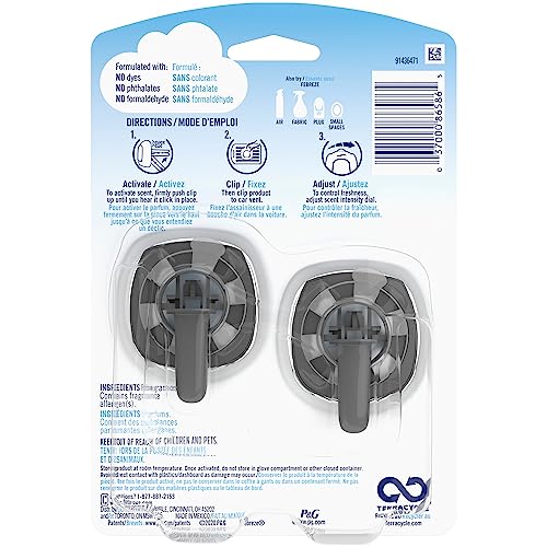 Febreze Car Air Freshener Vent Clip Gain Original Scent, .06 oz. Car Vent Clip, 2 Count - size: 0.13 Fl Oz (Pack of 1)