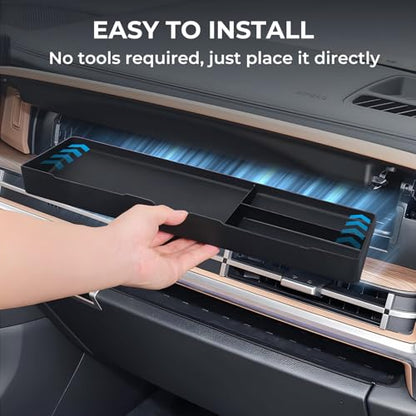 Upper Glove Box Organizer for Hyundai Santa Fe 2026 2025 2024, Interior Accessories Passenger Side Storage Drawer Box Organizer Insert Tray for 2024-2026 Santa Fe, Black - style: 6) Fits for 2024-2026 Santa Fe