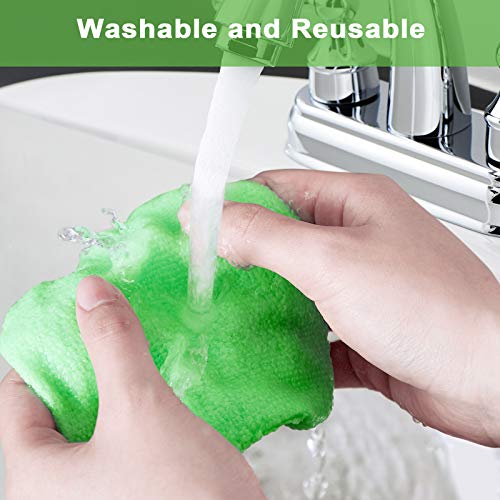 Frienda 2 Set Windshield Cleaner Tool Inside Car Windshield Cleaning Wand Auto Window Cleaner with Detachable Handle, 8 Reusable Microfiber Pads and 2 Spray Bottles for Car Interior(Blue, Green) - color: Blue, Green