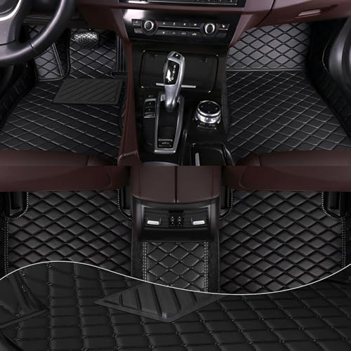 Car Mats Full Set for Honda Accord 8th Floor Mats 2008-2013,All Weather Tech Mats for Cars,Leather Car Floor Mats,Non-Slip Automotive Floor Liners(Black) - color: Black