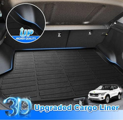 Cartist Cargo Liner Fits for 2021-2025 2026 Kia Seltos (Seltos SX/Seltos SX Turbo) (Only Fit Trunk with Subwoofer) All Weather Trunk Floor Mat Heavy Duty - size: 5)Kia Seltos【2021-2025】