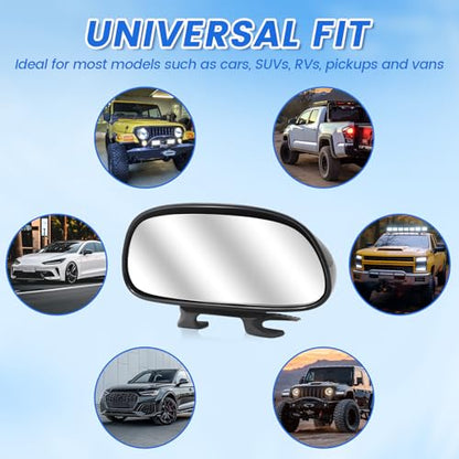Blind Spot Mirror Adjustable 360 Degree Car Side Mirror, HD Glass Rear View Mirror Exterior Accessories for Car SUV Frame Thickness Less than 5MM (2 x Style 7) - style: 2 x Style 7