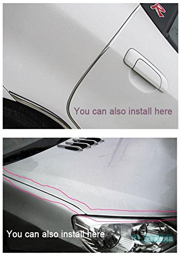 3metres x 6MM Universal U Shape Custom Chrome Plated DIY Moulding Trim Strip Line for Sedan Car Pickup Air Vent Door Edge Decoration(Silver) - size: 3 metres