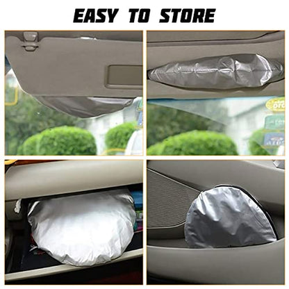 Car Window Shade, 6Pack Set Auto Sun Shades for Side Window Front and Rear Windshield with Storage Pouch for Car, SUV, Van, Truck, Full Sun Protection, Block UV Rays, Keep car Cool (59.5"x27.6"/6PCS) - size: 59.5"x27.6"/6PCS