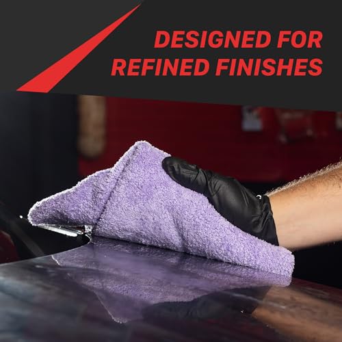 Maxshine 16”x24” Edgeless Purple Microfiber Towel (500GSM) - Double-Sided, Plush Car Drying Towel for Detailing - Professional Auto Detailing - color: Purple, size: 16" x 24"