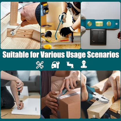 Sundpey Home Tool Kit 257-PCs - Household Basic Repair Tool Set for Men Women - General Hand Mechanic's Tool Set & Screwdriver Set & Wrench Set & Socket & Portable Tool Box Storage Case Blue - style: 257-PCs